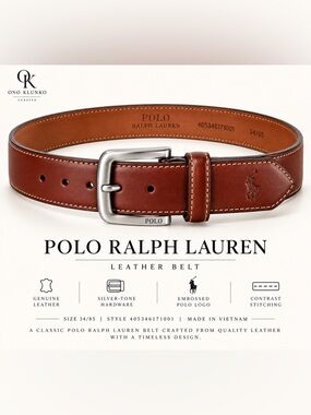 Polo Ralph Lauren Brown Leather Belt – Size 34/85